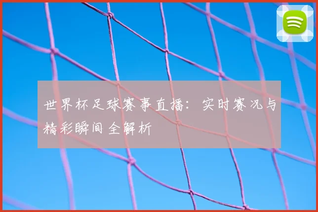 世界杯足球赛事直播:实时赛况与精彩瞬间全解析